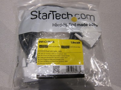 Startech 6 ft DVI-D Dual Link Cable - M/M