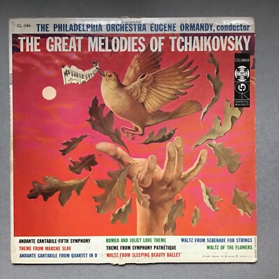 THE GREAT MELODIES OF TCHAIKOVSKY EUGENE ORMANDY VINTAGE VINYL LP RECORD 12''