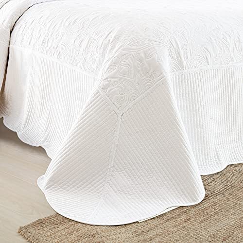 California King Quilt Oversized King Bedspreads 120x120, 4Piece Cal