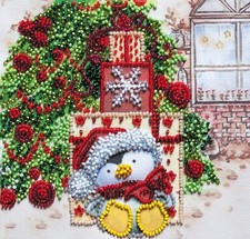 Christmas Penguin Bead Embroidery Kit   DIY Handmade Beading Craft Set  Gift
