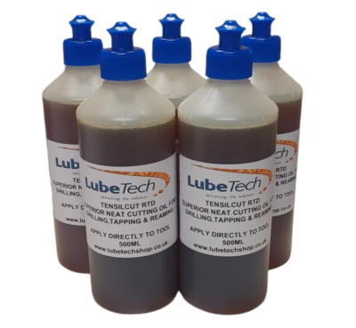 LUBETECH TAPPING OIL 5 X 500ML HIGH EXTREME PRESSURE FLUID HAND & MACHINE USE