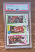 1980 Topps Junior Bridgeman, Julius Erving, Ricky Sobers PSA 7