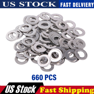 #ad #ad Washers 660 Pcs Washers for Screws 304 Stainless Steel Flat Washers $7.55