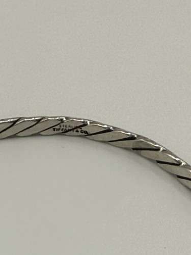 Sterling silver Tiffany&co Twist Slip On Bangle Bracelet - Picture 4 of 5