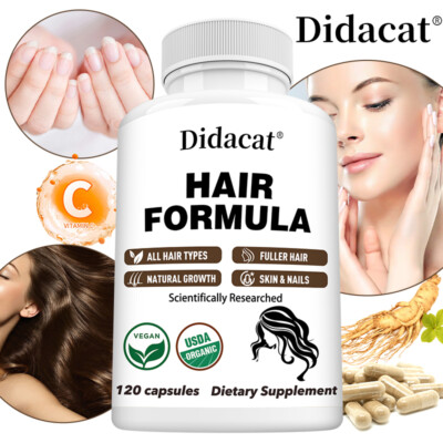 Hair Formula for Healthy Hair, Skin and Nails - Biotin, Saw Palmetto, DHT Blo...