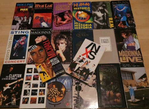 VHS Lot 70s & 80s Music Videos Mtv Concerts Tours (20) Videos #44733