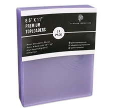 Platinum Protectors 8.5x11 Toploaders Premium Photo Plastic Rigid Holders