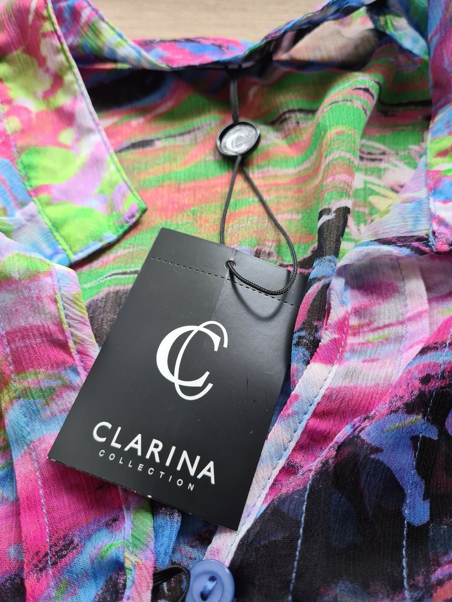 Longbluse chiffon bunt Clearance