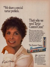 LENA HORNE ~ Crest Tartar Control Tooth Paste ~ VINTAGE PRINT AD ~ 1990