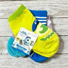 Disney Pixar Monsters University Socks Mike Wazowski 3 Pair Boys Size 2-4