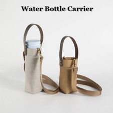 Kraft Papier Eau Bouteille Transporteur Sac Housse Bandoulière Kettle Poche De