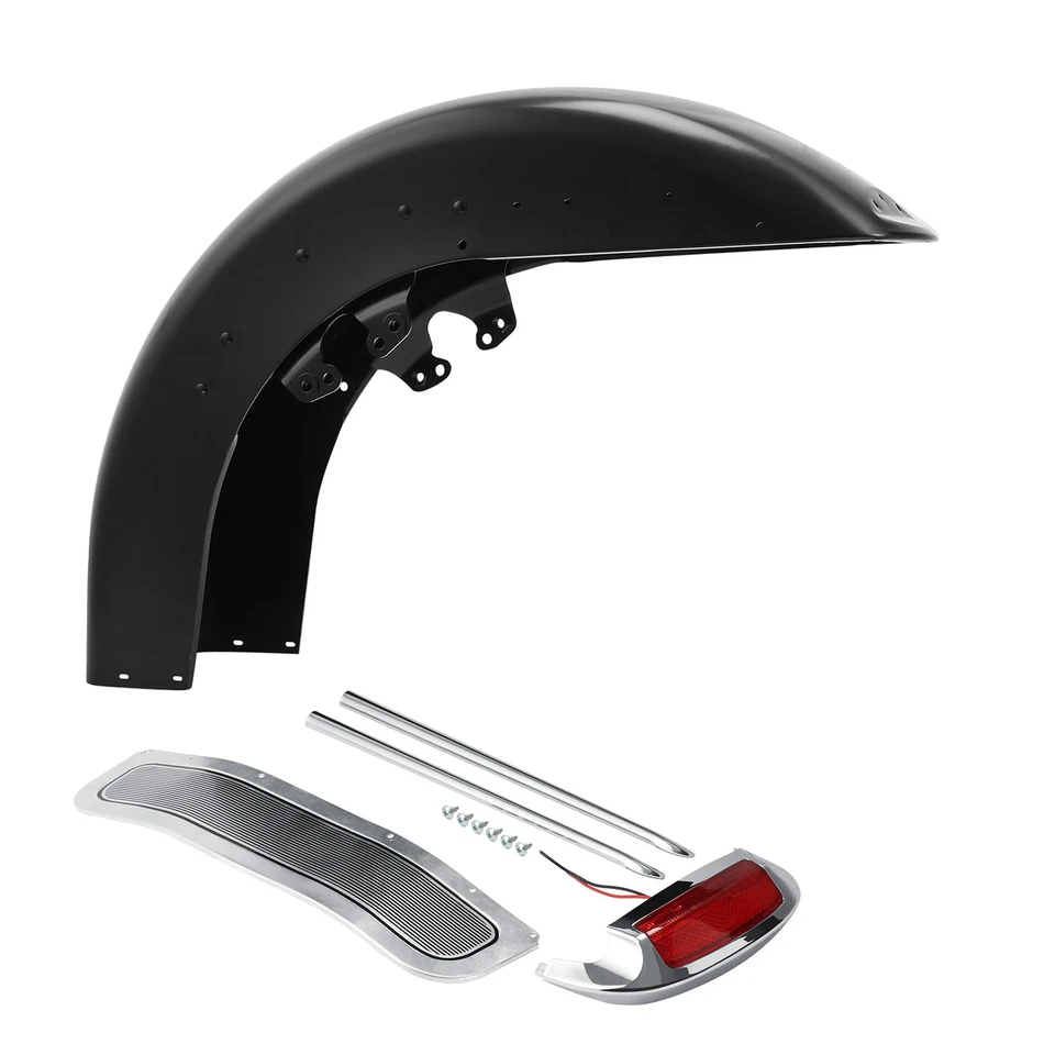 Conjunto de luz de guardabarros delantero sin pintar para Harley Electra Glide Road King 14-24 Foto 2 de 4