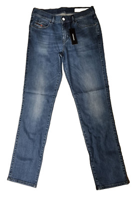 DIESEL Damen Jeans Sandy 00SFXM 0666G Slim Straight Regular Waist Blau SLR4B