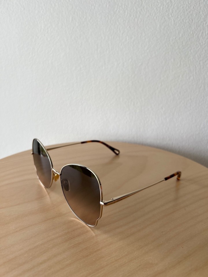 New Chloe sunglasses glasses womens CH0094S001 gold butterfly joni