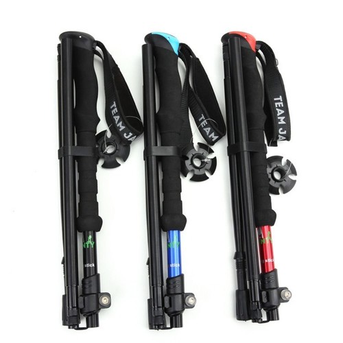Nordic Walking Telescopic Stick Poles Anti-Shock Trekking Hiking Pole Folding US - Picture 2 of 12