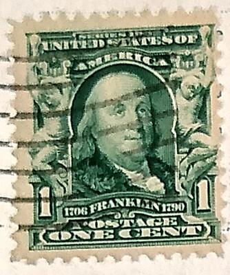 15 Benjamin Franklin 1902 1 Cent Stamps Lot Collection Rare Find  display picture 1