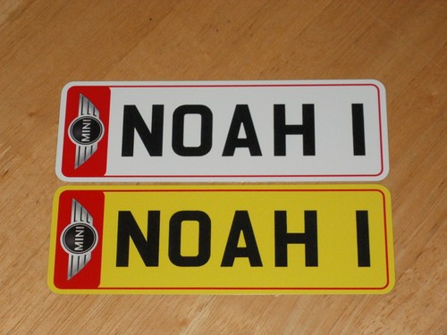 Personalised Childrens Kids Metal 'Badge' Number Plates ideal for Ride On Cars - Picture 26 of 34