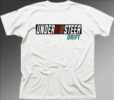 Mitsubishi Ralliart inspiriert EVO Auto UNDERSTEER DRIFT T-Shirt weiß OZ01350