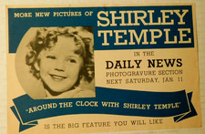 Original Shirley Temple Daily News Ad Flyer