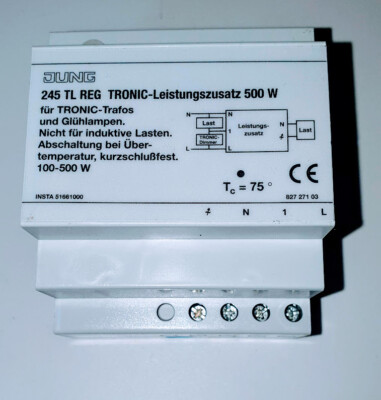 Jung 245TLREG Leistungszusatz 500 W für Tronictrafos und Glühlampen (K48)