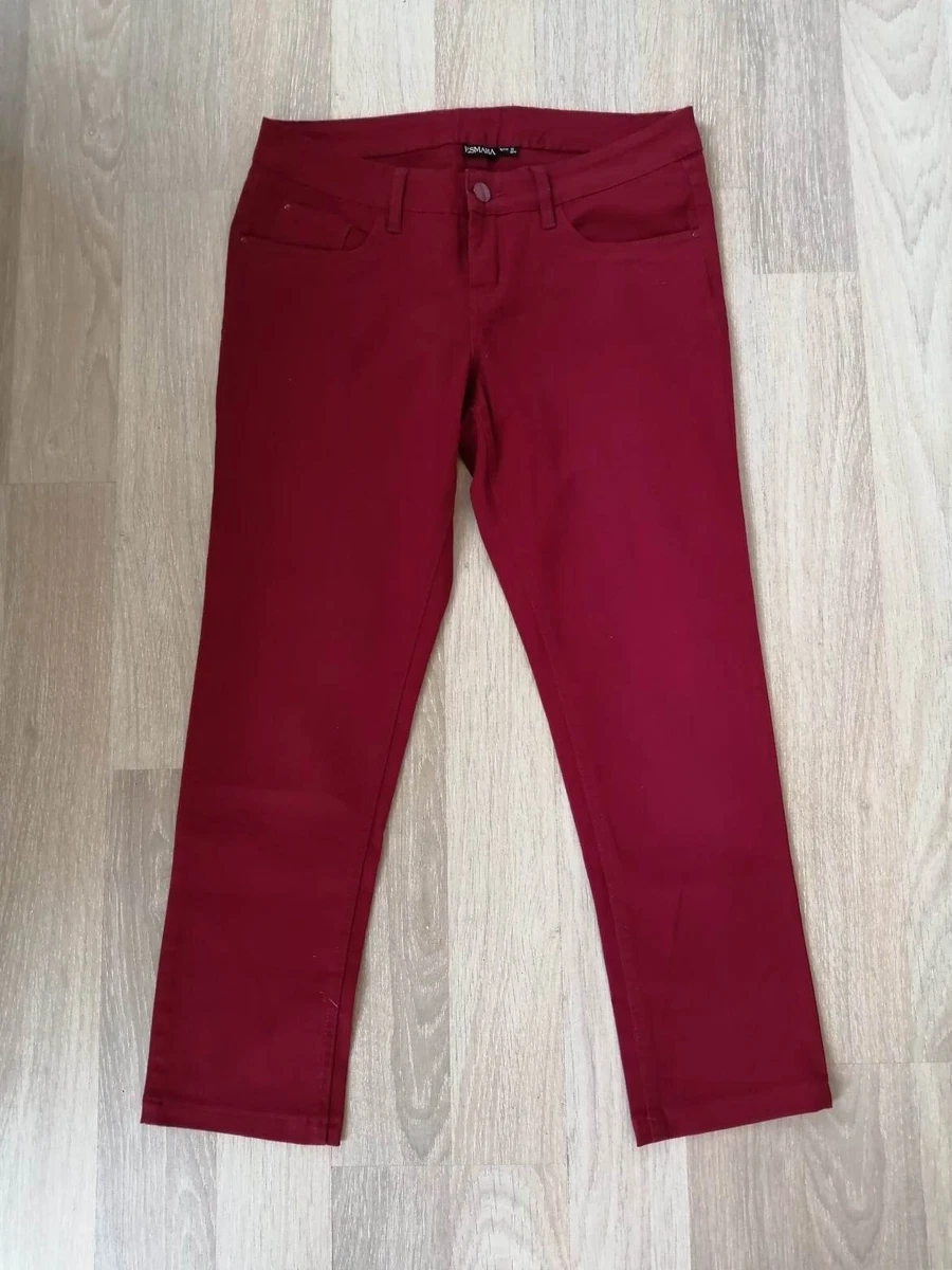 Pantalon Skinny Rouge Vif - Taille XL (42), Femme, Neuf Sans étiquettes