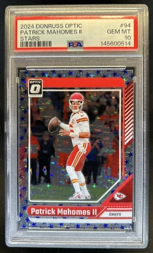 2024 Panini Donruss Optic Patrick Mahomes II Stars #94 Chiefs PSA 10