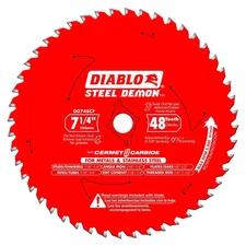 Diablo Tools 7-1/4 Inch X 48 Tooth Cermet Metal & Stainless Steel Saw Blade