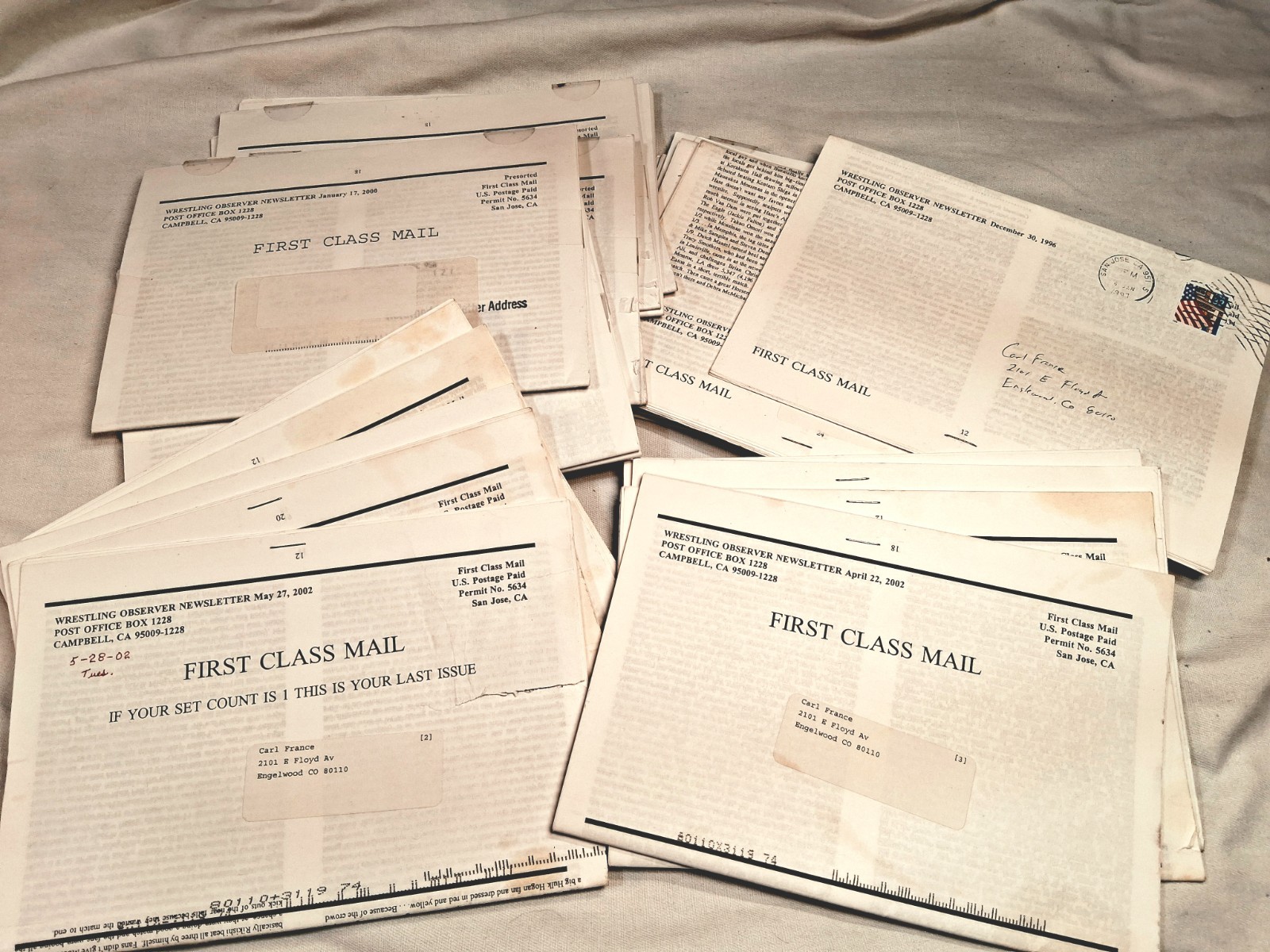 Wrestling Observer Newsletter Lot 24 Original Issues 1996-2002 Dave ...