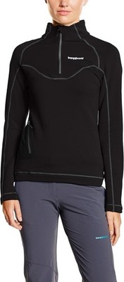 Trango women's sweater long sleeve shirt TINGA ski shirt hiking sports shirt black, XL