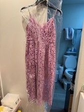 ASTR The Label Purple Lace Midi Dress