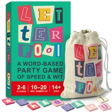 New Letterpool 2-6 Players Board Games for Adults Family, Teens, Trivia, Word