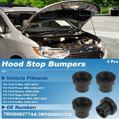 4 pcs Hood Bump Stop Rubber Bumper Cushion for Ford C-Max 2007-2010 7M5Q6D277AA