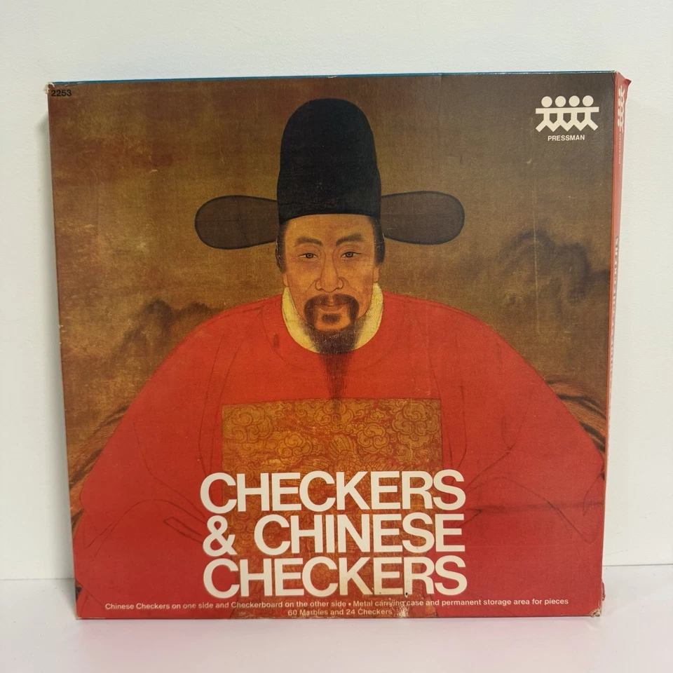 Vintage Pressman Chinese Checkers & Checkers Complete With Sealed Marbles 2253 - Image 2 of 4