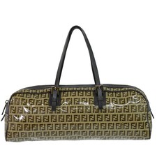 FENDI Zucchino 8BL006 PVC Handbag Brown