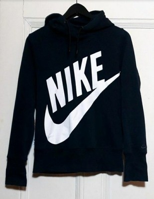 Nike Sweater Big Swoosh Hoodie / Kapuzenpullover / Logo /Schwarz / Größe M