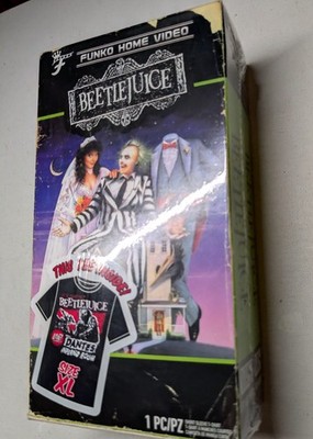 Funko HomeVid Beetlejuice Dantes Inferno Room VHS Style Shirt in Box Sealed Sz L