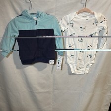 Carters Baby Boy Two Piece Bodysuit/Hoodie Happy Day Dino Set 6 M New