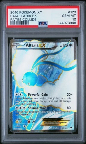 2016 Pokemon Fates Collide Altaria Ex Full Art #123 XY GEM MT PSA 10 Ultra Rare
