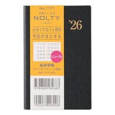 NOLTY Planner 2026 Monthly Lights Small Edition Black 1171 2025 December Start