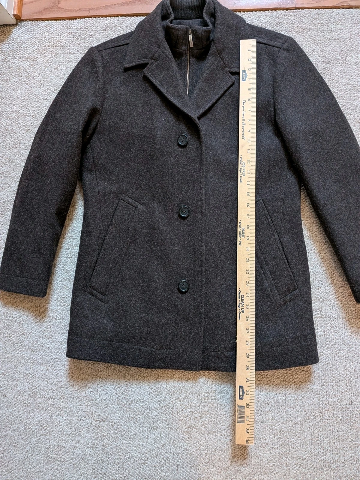 Jos. A. Bank Men’s Wool Blend Quilted Lining Car Coat Jacket Size Small image 14