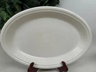 Fiesta ware Homer Laughlin White Oval Serving Platter 13 5/8" X 9.5" 2 available