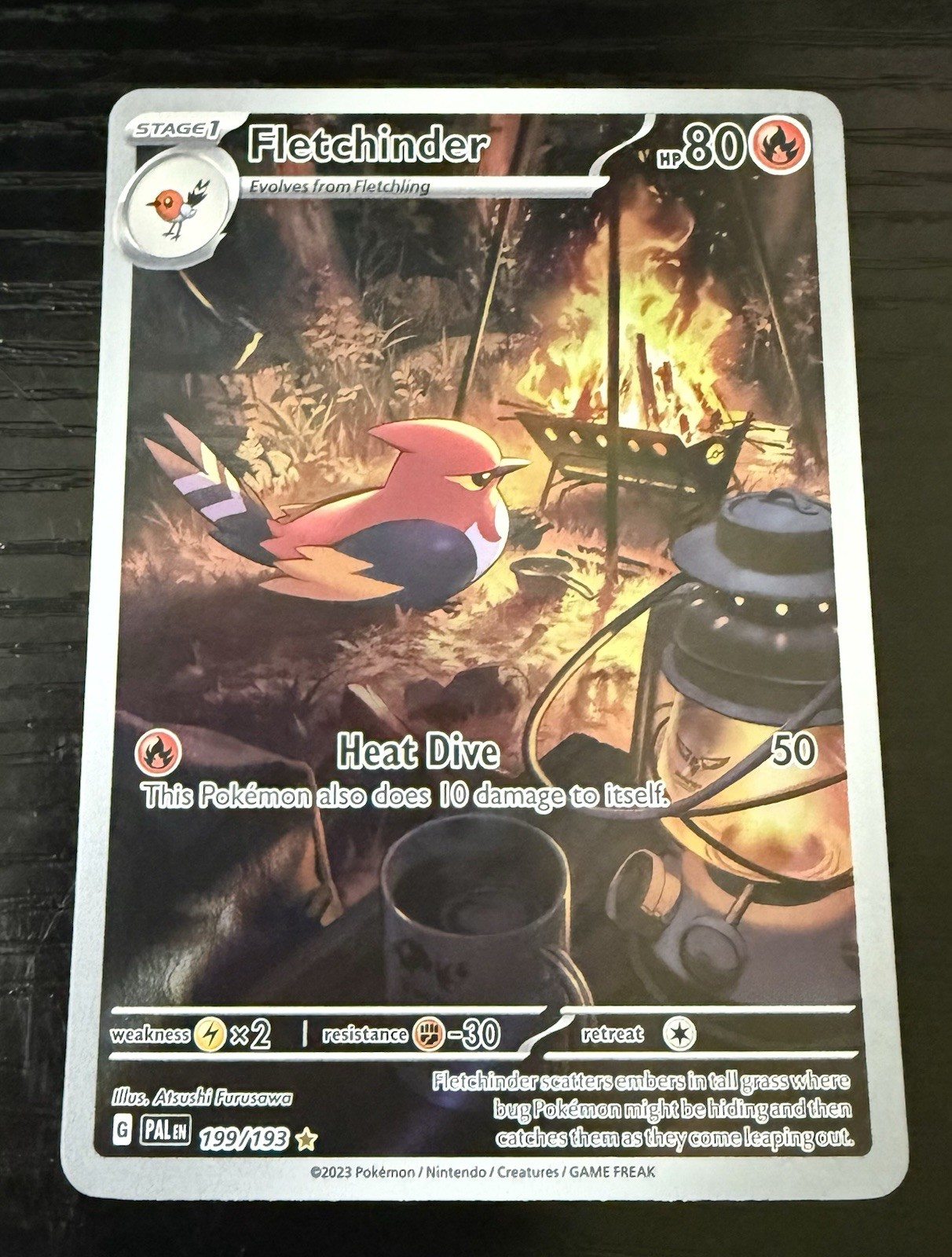 Pokemon TCG Fletchinder 199/193 Sv02: Paldea Evolved Holo 199/193