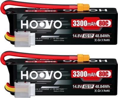 4S Lipo Battery 14.8V 80C 3300mAh RC Lipo Battery Pack Softcase with XT60