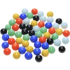WE Games 60 Replacement Glass Marbles for Chinese Checkers Set 16mm Colored B...