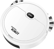 Smart 3-in-1 Robot Vacuum Cleaner - Powerful, Quiet, Self-Charging, White