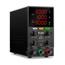 DC Power Supply Variable, 30V 10A Adjustable Switching Regulated DC Bench Pow...