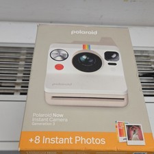 Polaroid Now Instant Camera Generation 3 White with 8 Instant Photos