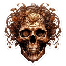 Steampunk Skull - Vinyl Decal Sticker - Car Window Laptop - ebn11129