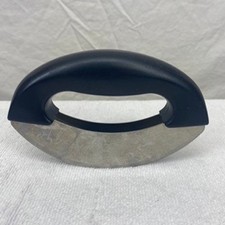 Stainless Steel Mezzaluna Rocking Salad Chopper Herb Mincer Black Handle 6.5in