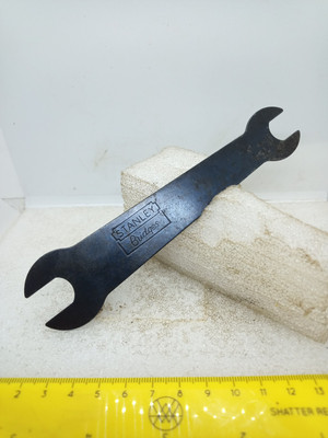 Vintage Stanley Brücken gestempelt gebläut Doppelendschlüssel 7/16'' 1/2'' A/F Werkzeug